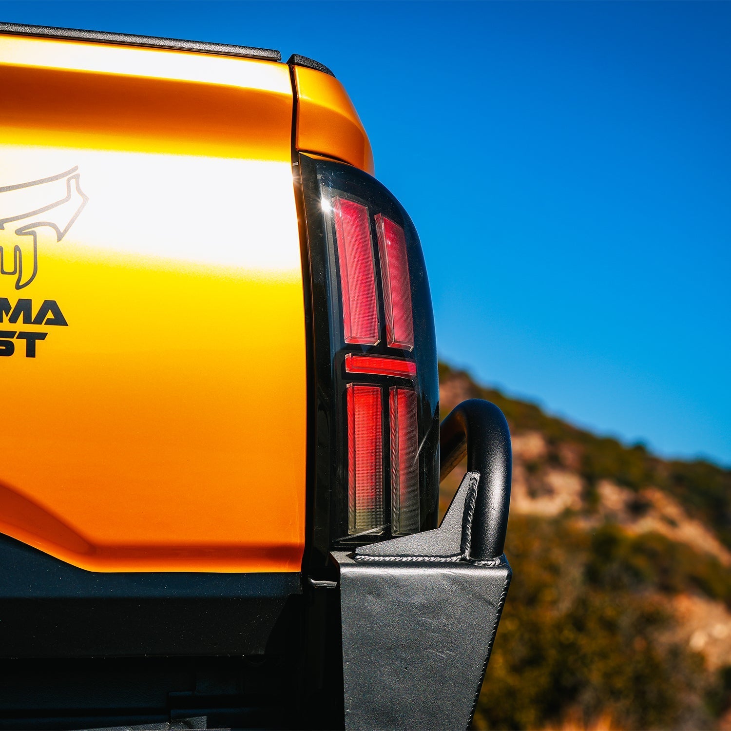 16-23 Toyota Tacoma NOVA-Series Prismatic LED Tail Lights Alpha-Black - Apollo Off-Road