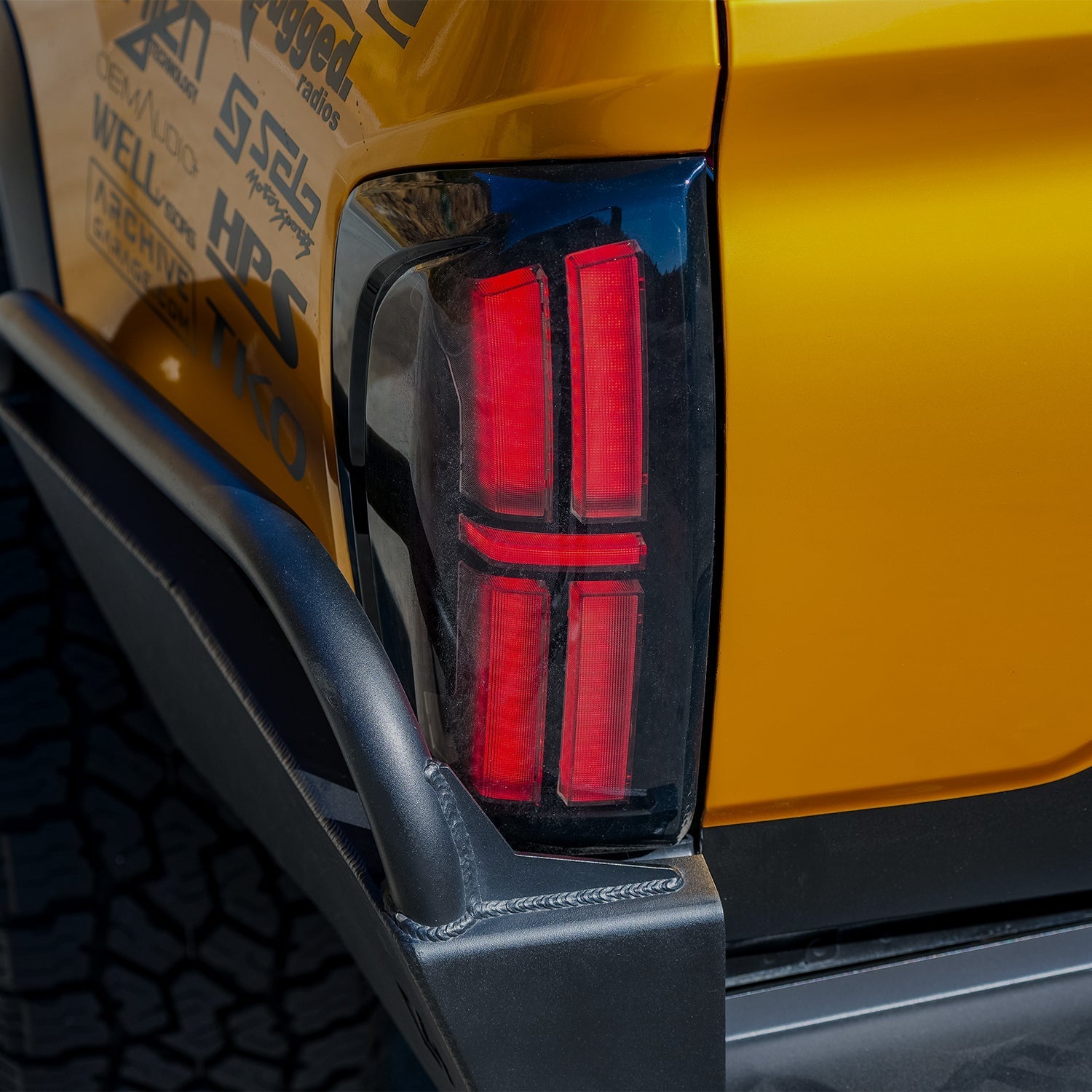16-23 Toyota Tacoma NOVA-Series Prismatic LED Tail Lights Black - Apollo Off-Road