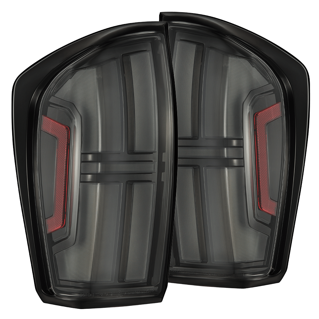16-23 Toyota Tacoma NOVA-Series Prismatic LED Tail Lights Black - Apollo Off-Road
