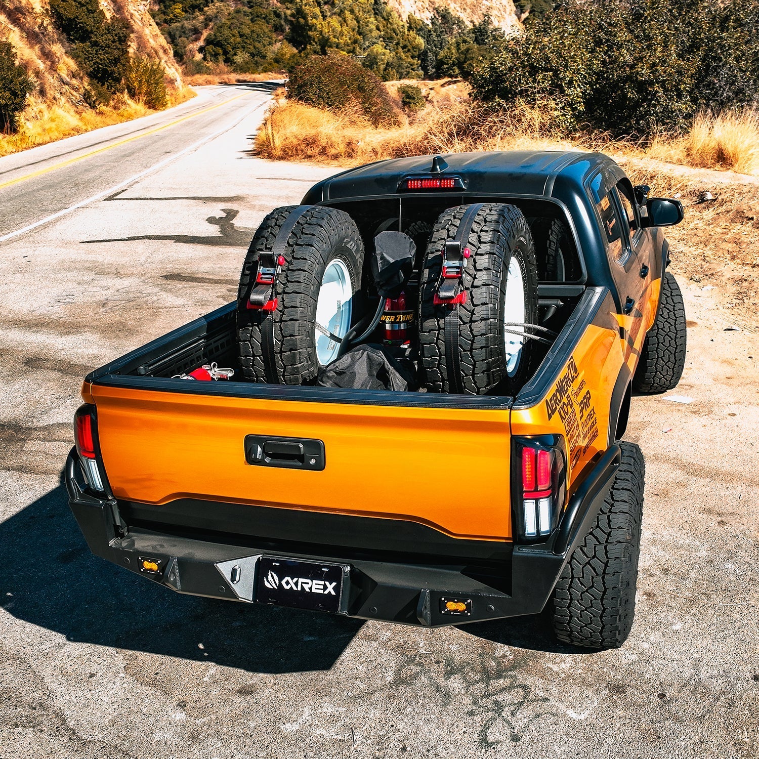 16-23 Toyota Tacoma NOVA-Series Prismatic LED Tail Lights Black - Apollo Off-Road