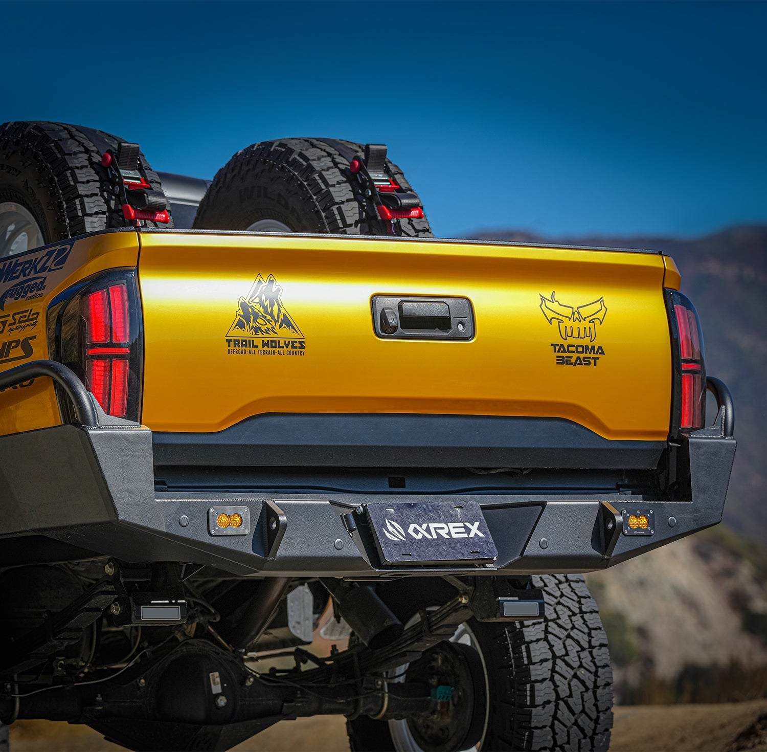 16-23 Toyota Tacoma NOVA-Series Prismatic LED Tail Lights Black - Apollo Off-Road