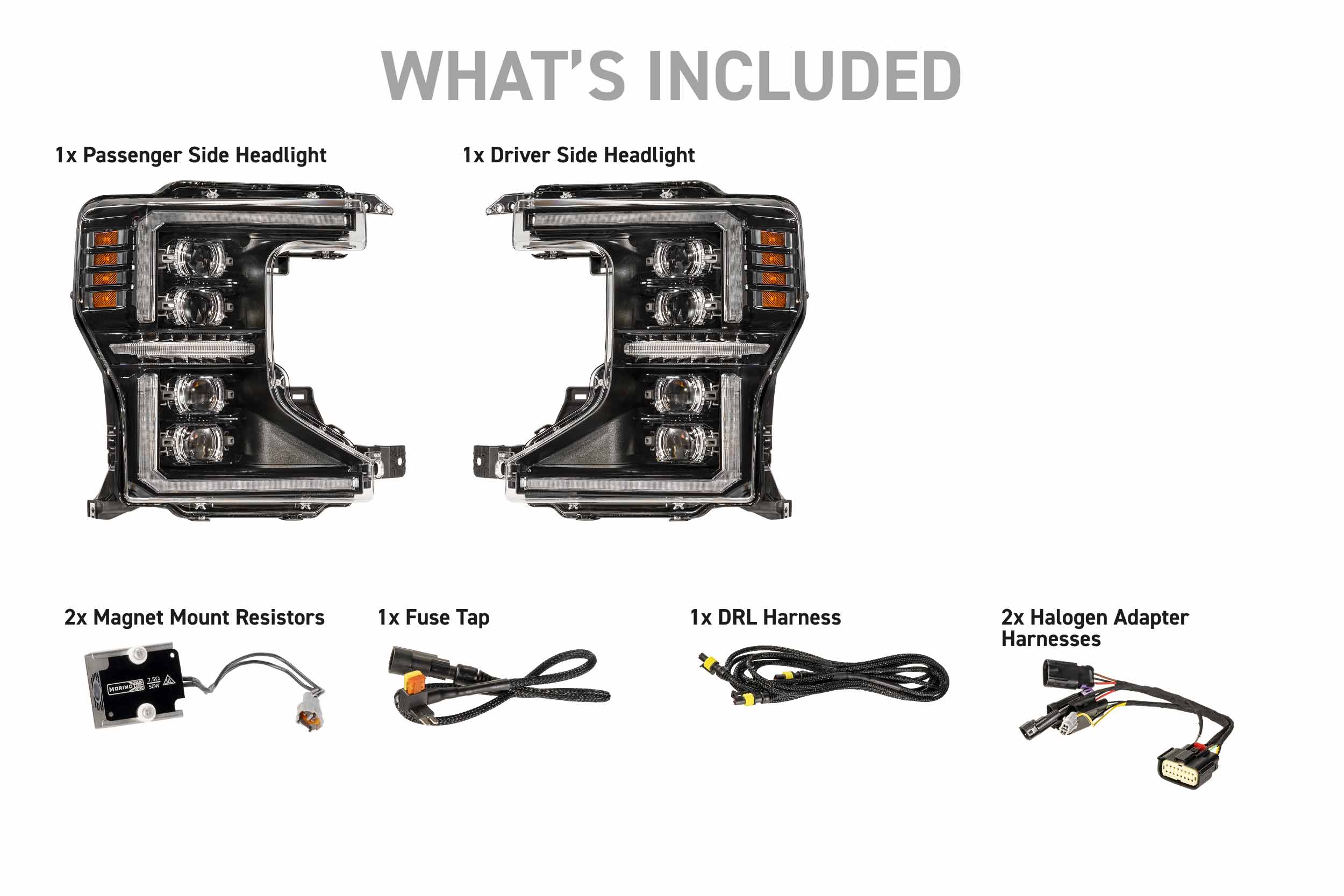 Morimoto XB Evo Hybrid Headlights: 20-22 Super Duty (Set)