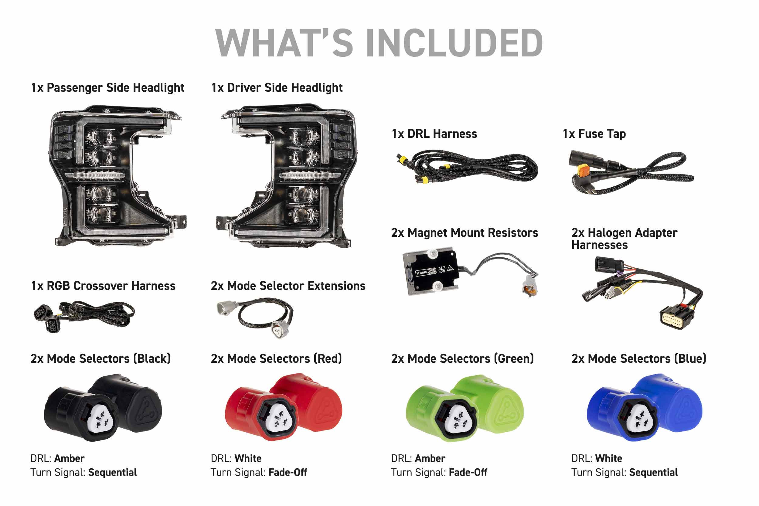 Morimoto XRGB Evo Headlights: 20-22 Super Duty (Set)