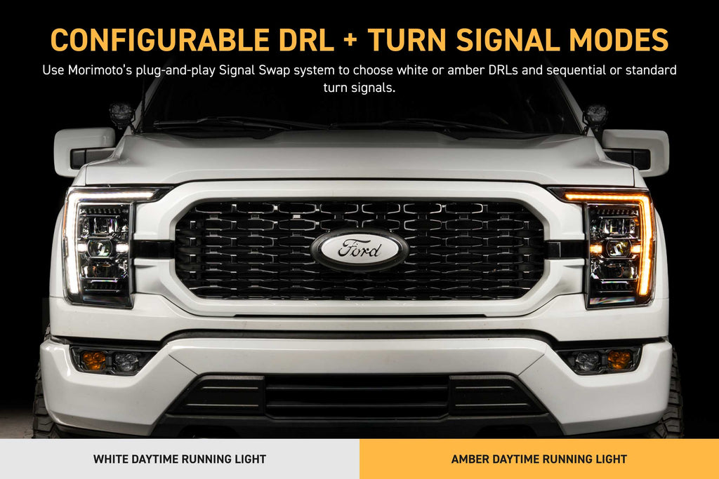 Morimoto XB Evo Headlights: 21-23 Ford F-150 / Raptor (Set)