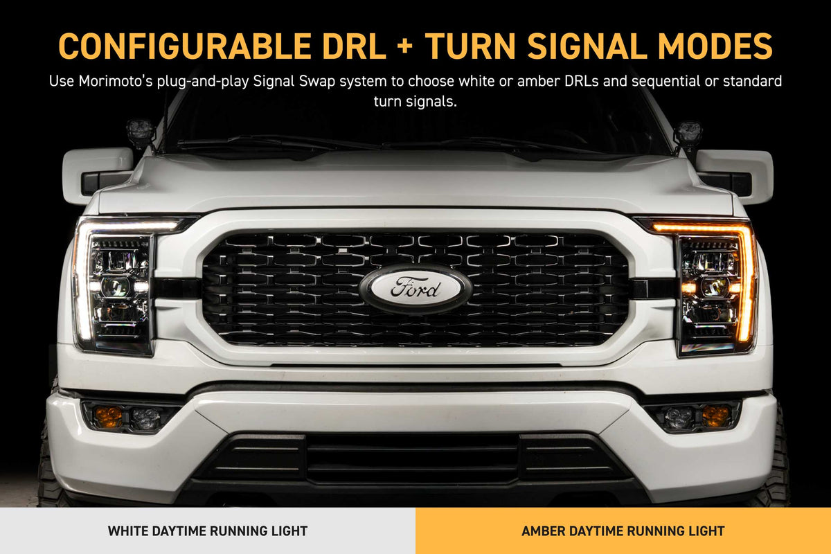 Morimoto XB Evo Headlights: 21-23 Ford F-150 / Raptor (Set)