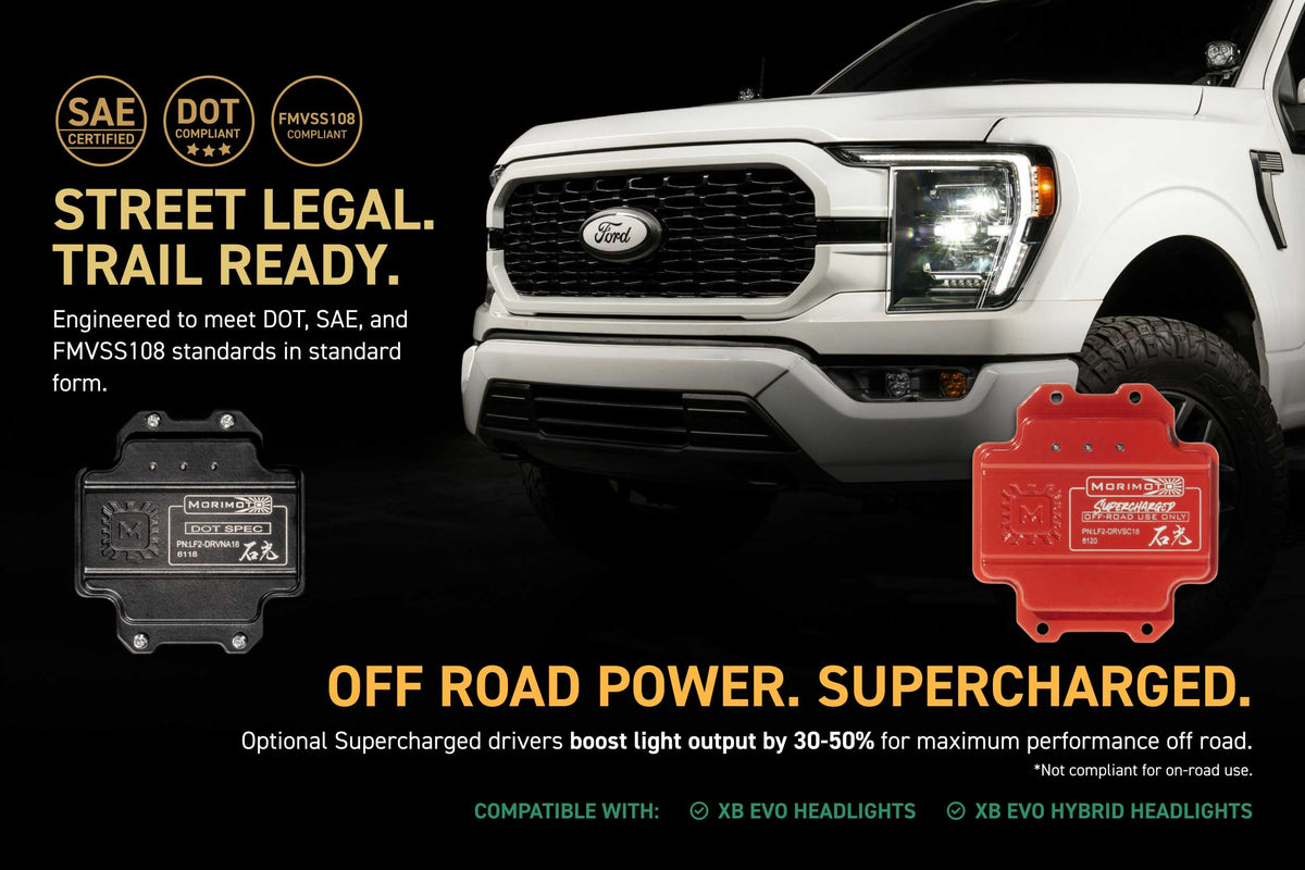 Morimoto XB Evo Headlights: 21-23 Ford F-150 / Raptor (Set)
