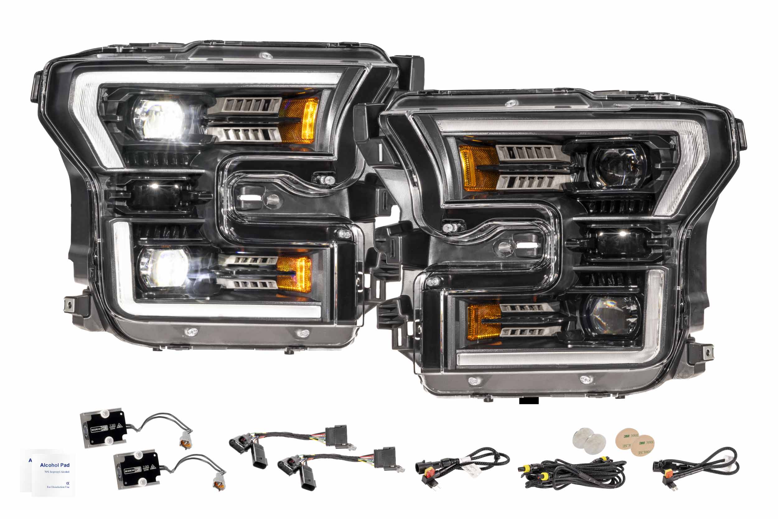 Morimoto XB Evo Hybrid Headlights: 15-17 Ford F-150 / 17-20 Raptor (Set)