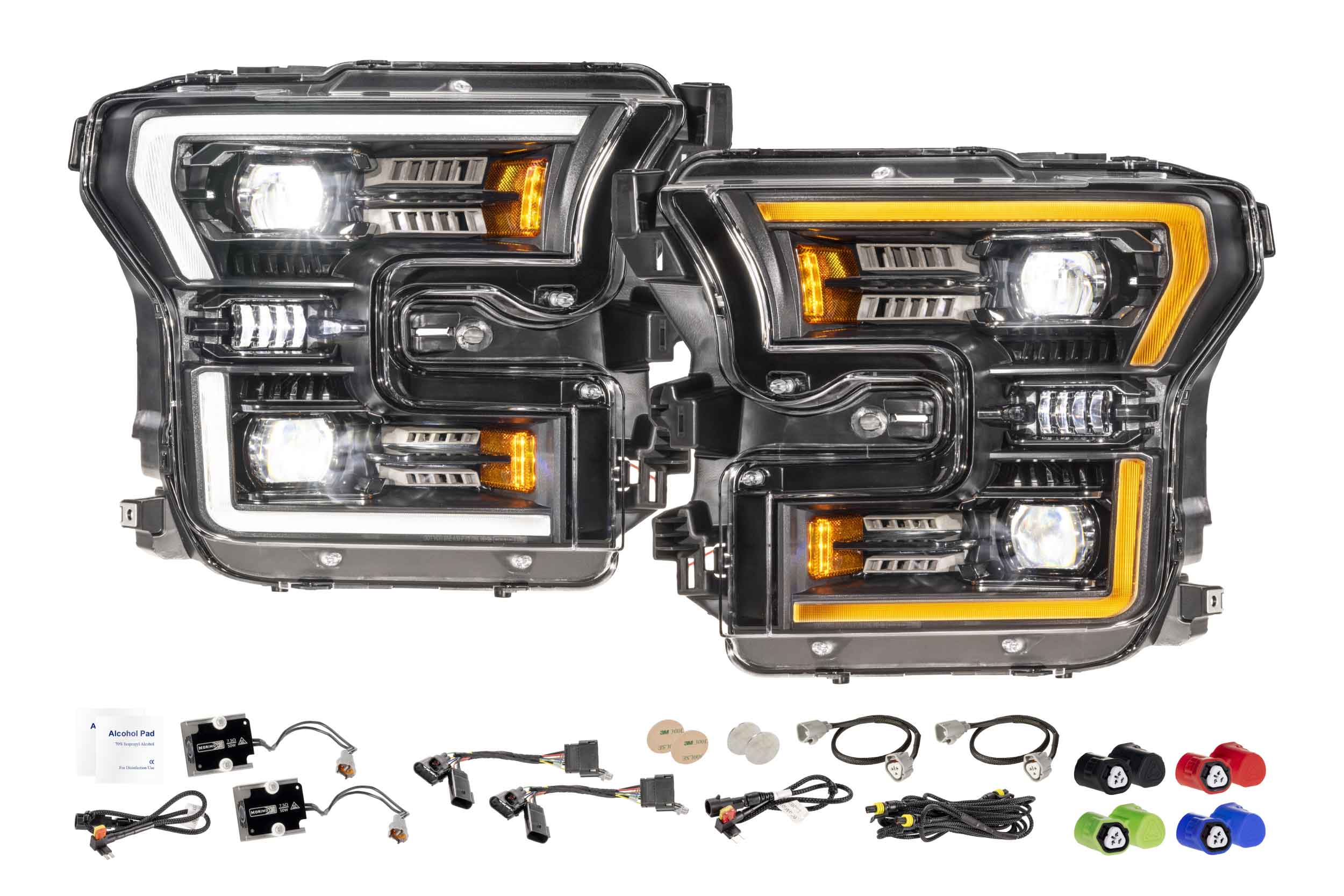 Morimoto XB Evo Headlights: 15-17 Ford F-150 / 17-20 Raptor (Set)