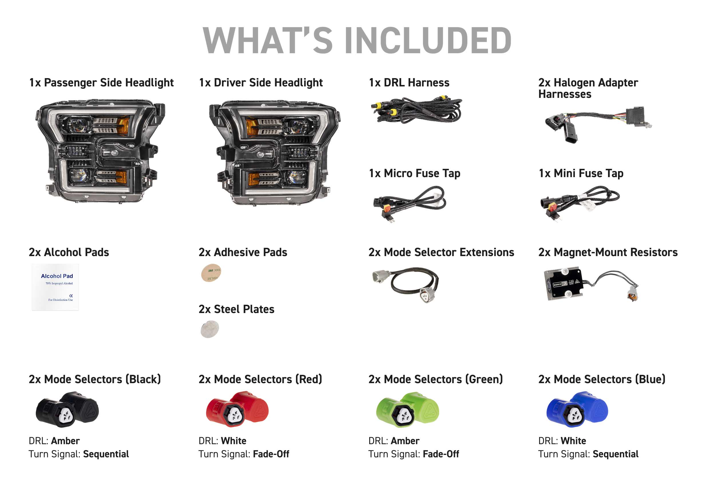 Morimoto XB Evo Headlights: 15-17 Ford F-150 / 17-20 Raptor (Set)