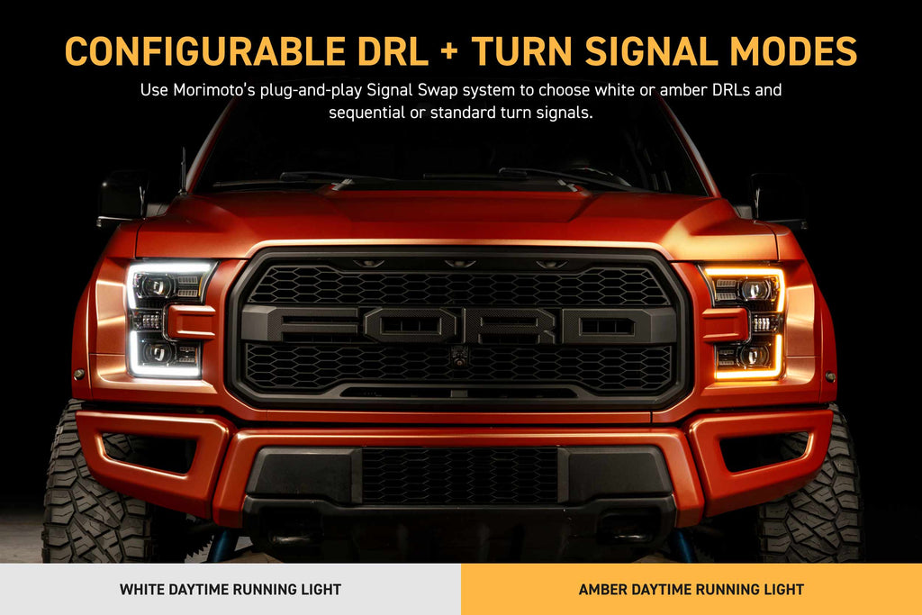 Morimoto XB Evo Headlights: 15-17 Ford F-150 / 17-20 Raptor (Set)