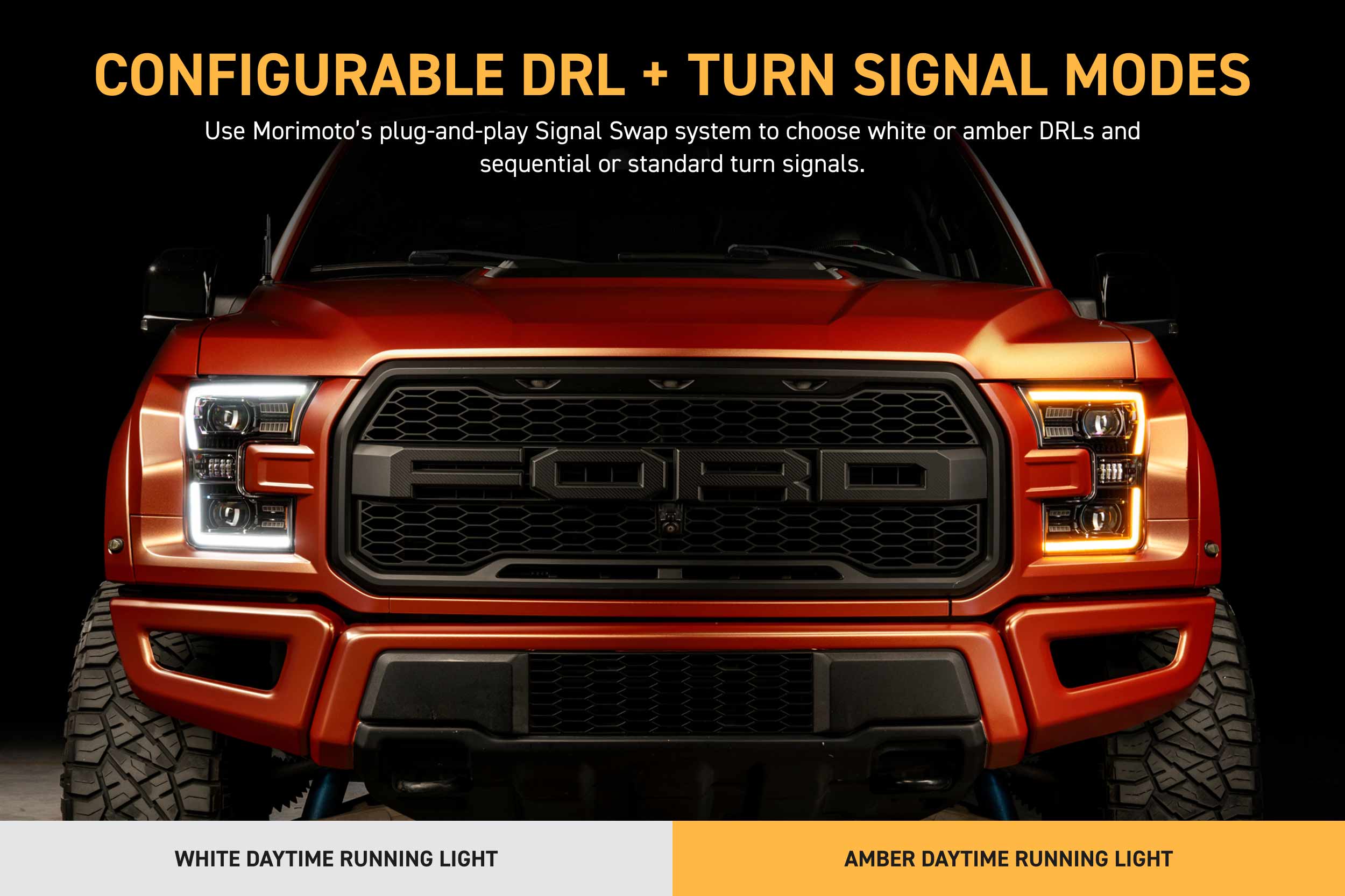 Morimoto XB Evo Headlights: 15-17 Ford F-150 / 17-20 Raptor (Set)
