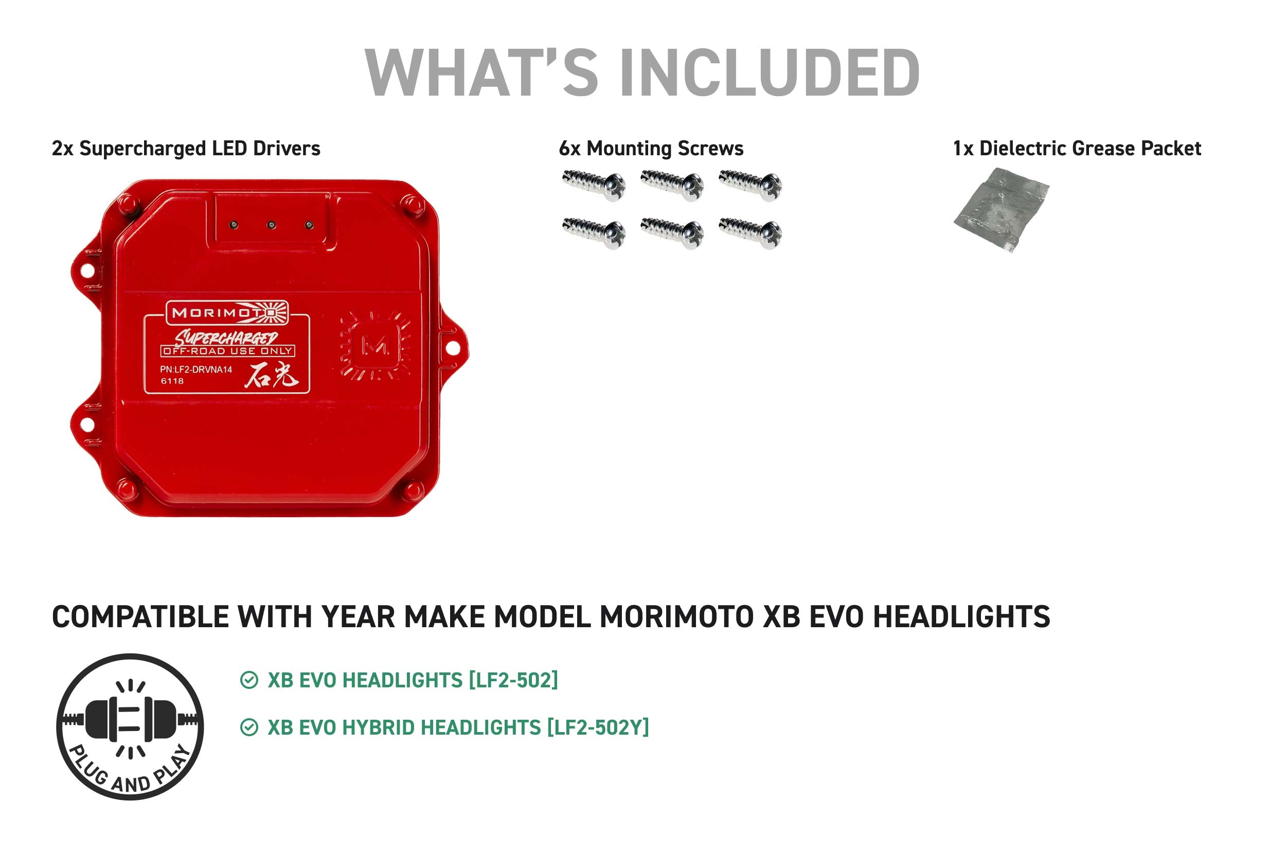 Morimoto Supercharged Drivers: LF2-502 Series (Set)