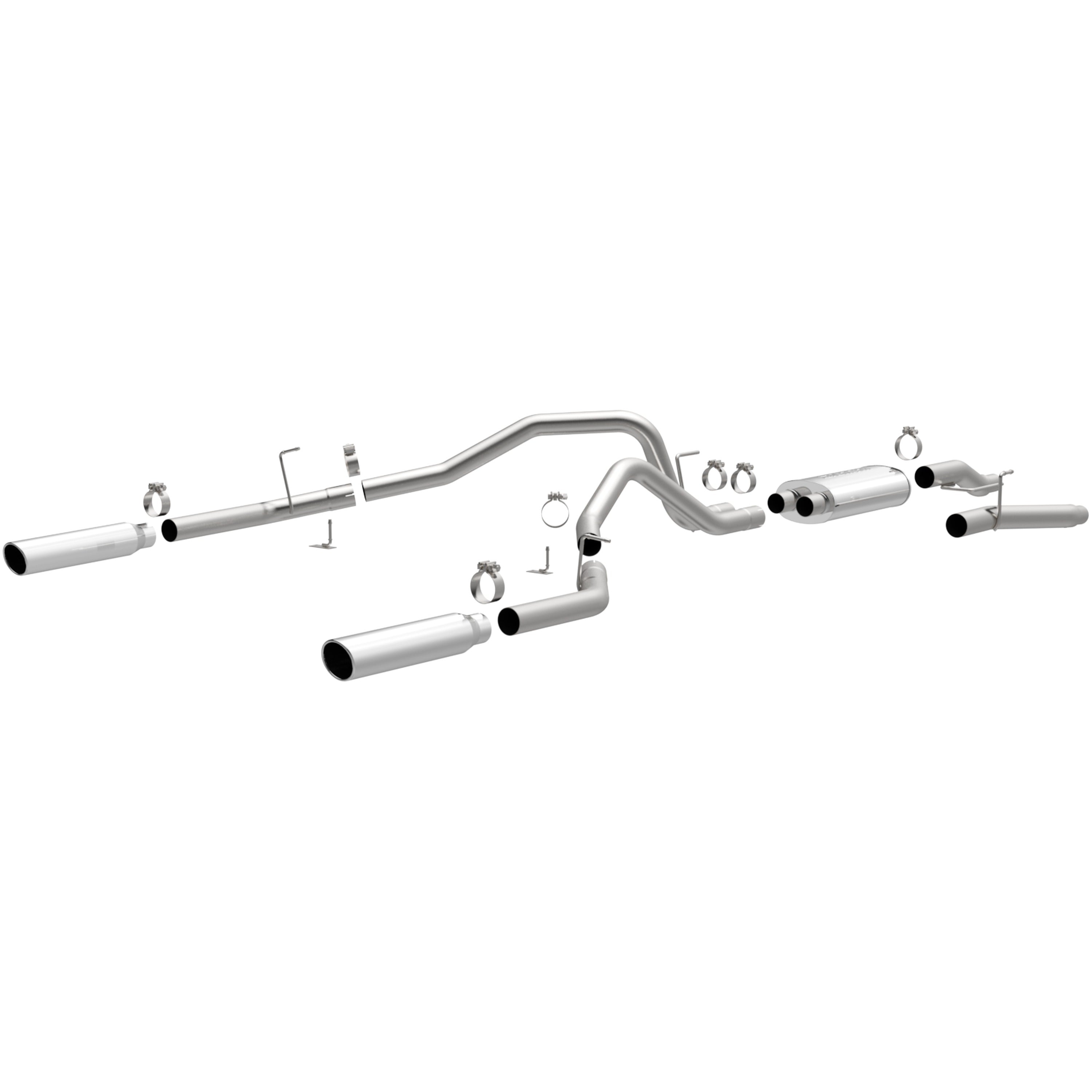 09-10 Ford F-150 Street Series 3in. Cat-Back Exhaust System Dual Split Rear Polished