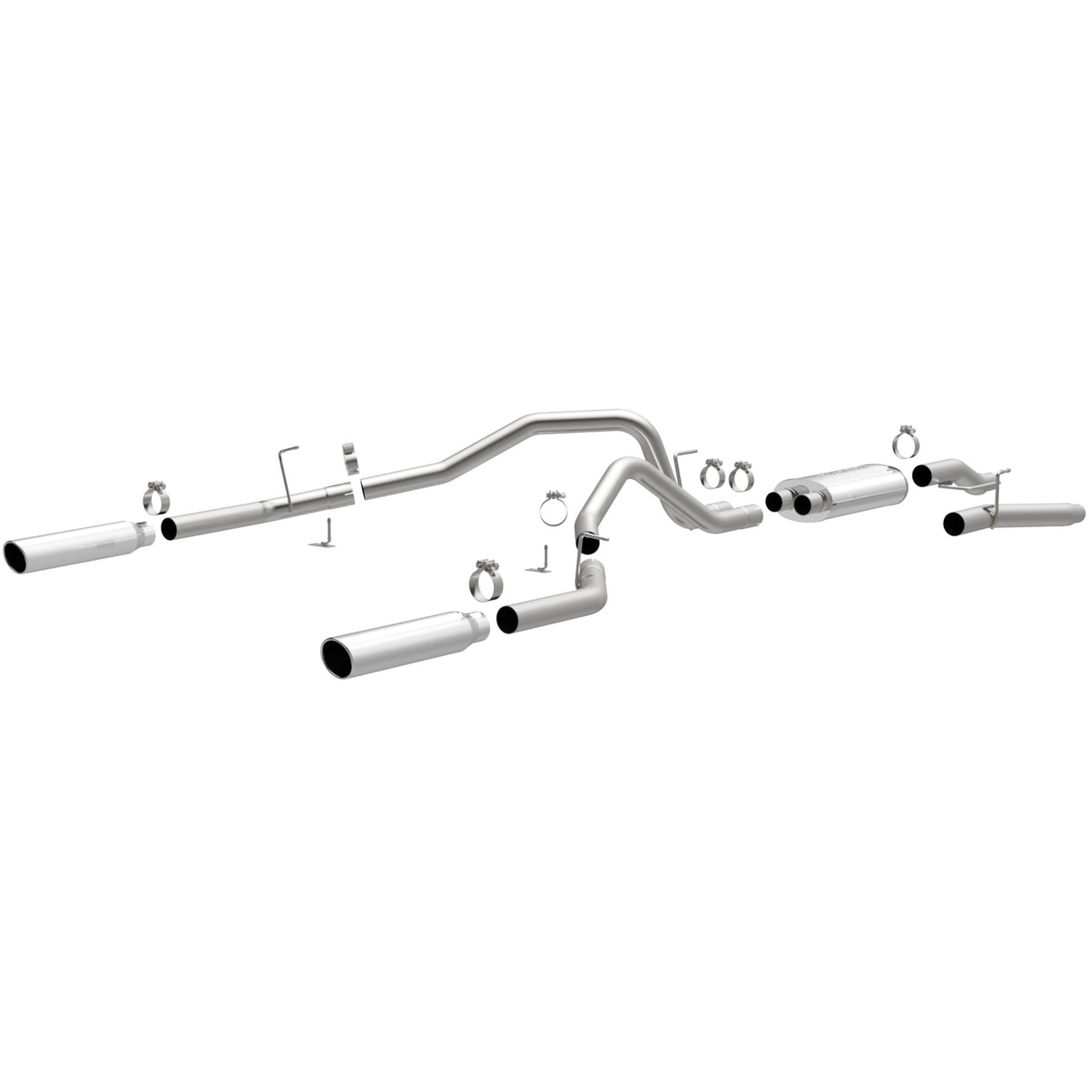 09-10 Ford F-150 Street Series 3in. Cat-Back Exhaust System Dual Split Rear Polished
