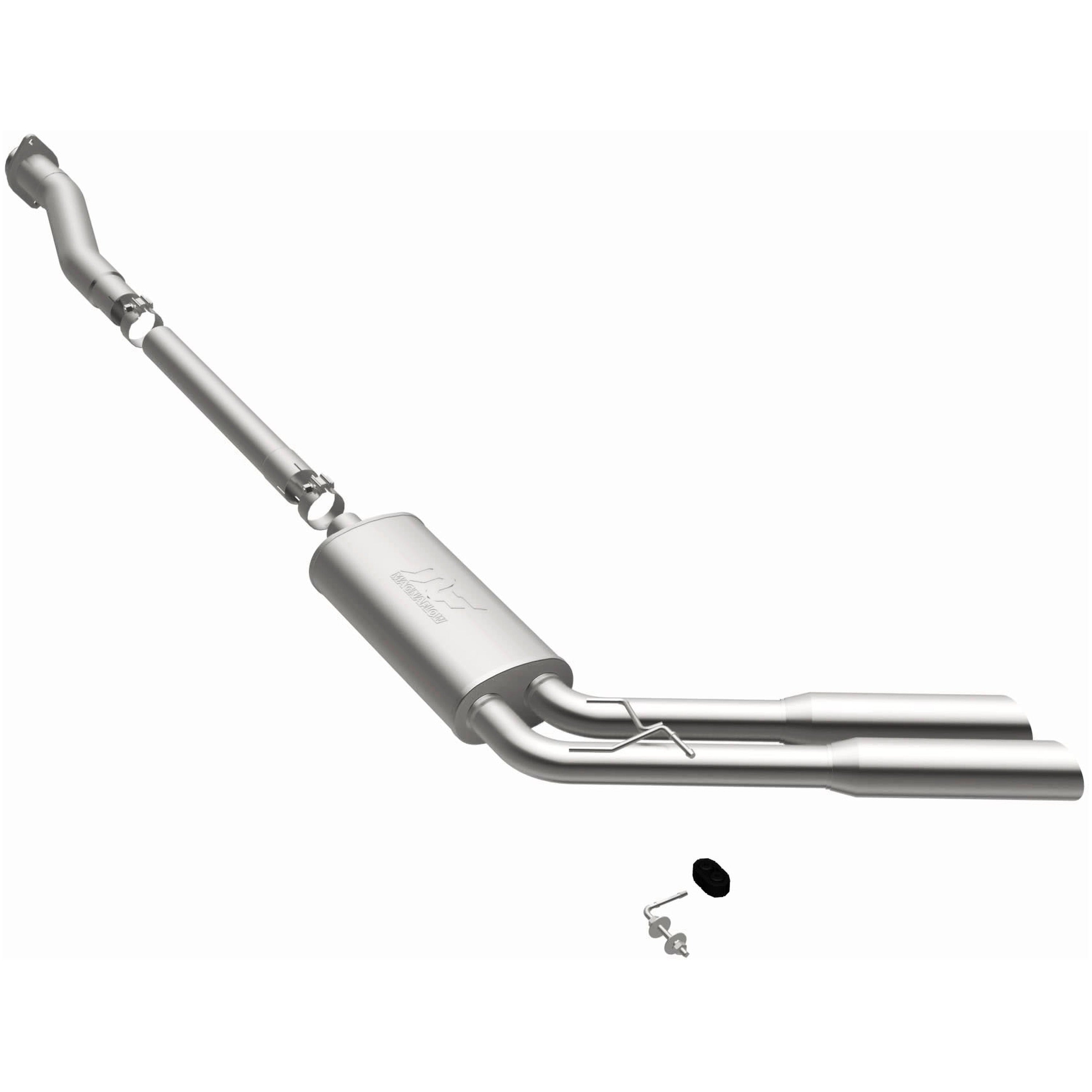 09-10 Ford F-150 Street Series 3in. Cat-Back Exhaust System Dual Same Side Before Passenger Rear Tire Polished