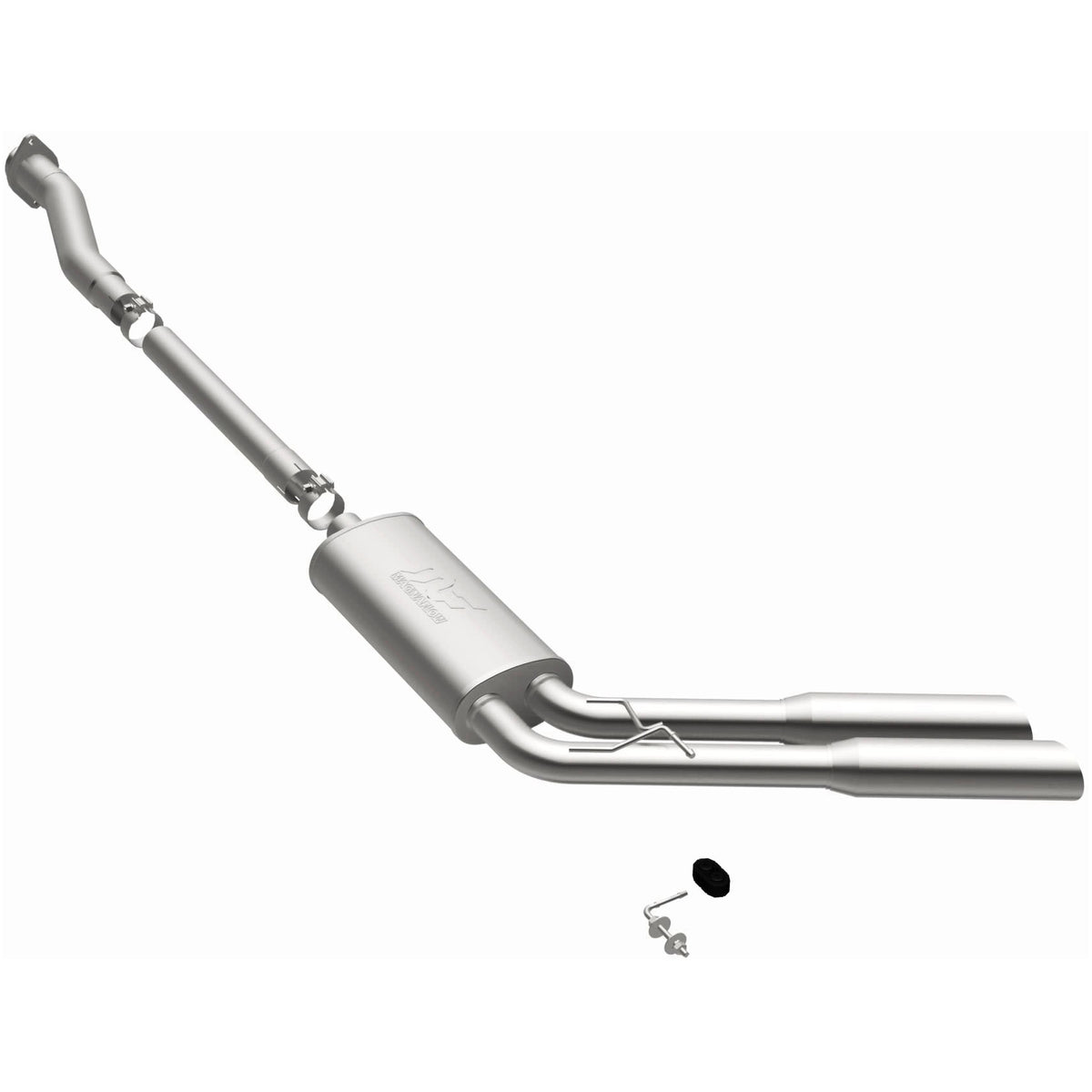09-10 Ford F-150 Street Series 3in. Cat-Back Exhaust System Dual Same Side Before Passenger Rear Tire Polished