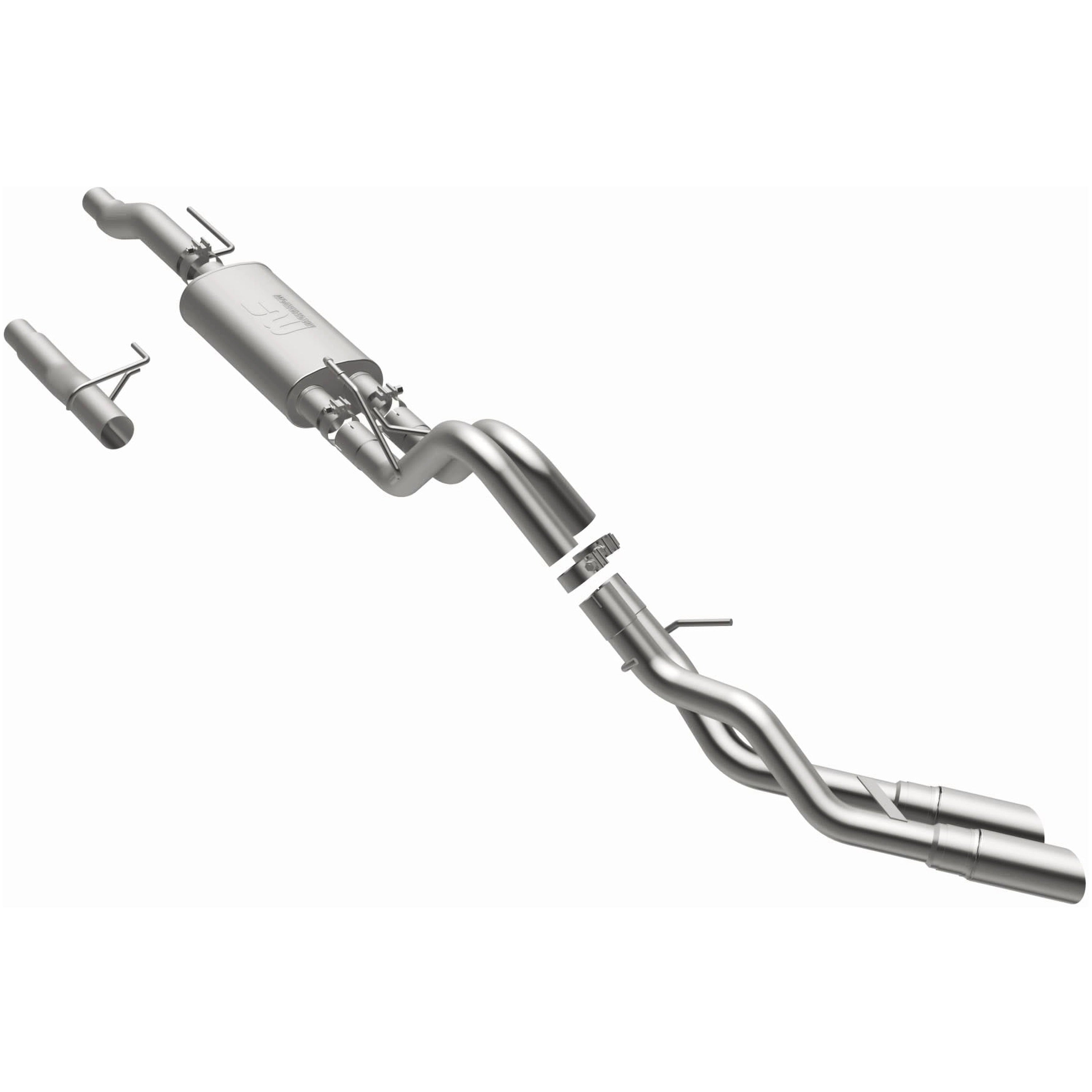09-10 Ford F-150 Street Series 3in. Cat-Back Exhaust System Dual Same Side Behind Passenger Rear Tire Polished