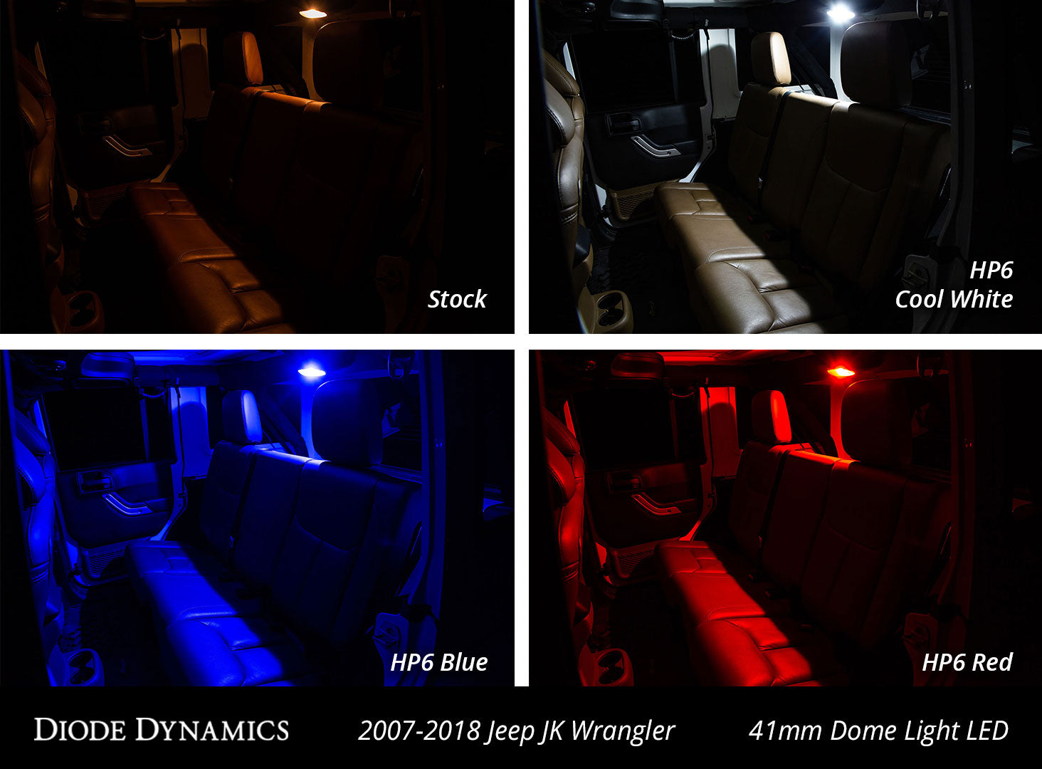 Diode Dynamics Wrangler JK 4dr Interior Kit - Stage 2 Blue