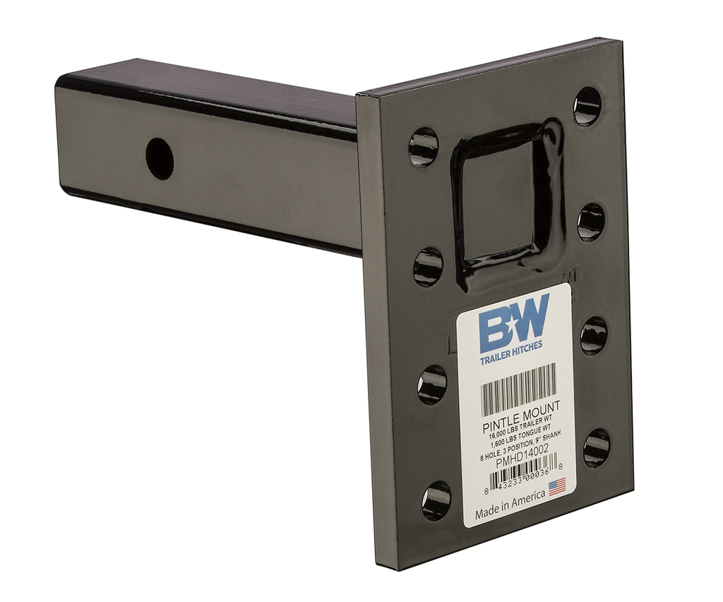 16K Pintle Plate, 8 Hole, 3 Position, 2x9" Shank PMHD14002 - Apollo Off-Road