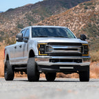 17-19 Ford F-250/350/450/550 Super Duty LUXX-Series LED Projector Headlights Alpha-Black - Apollo Off-Road