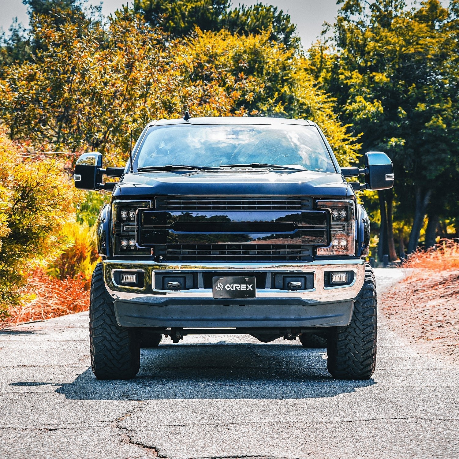 17-19 Ford F-150/250 Super Duty/350 Super Duty NOVA-Series LED Projector Headlights Alpha-Black - Apollo Off-Road