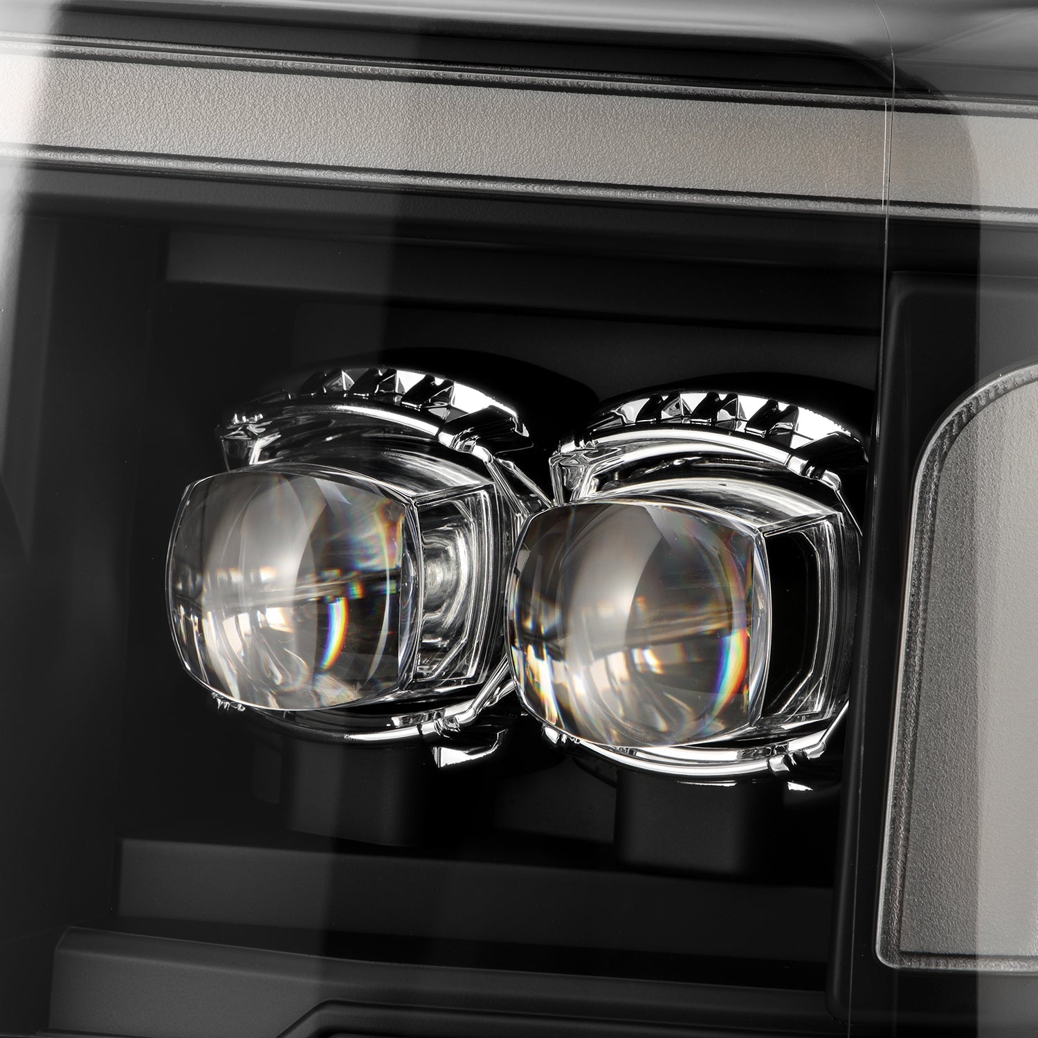 17-19 Ford F-150/250 Super Duty/350 Super Duty NOVA-Series LED Projector Headlights Black - Apollo Off-Road