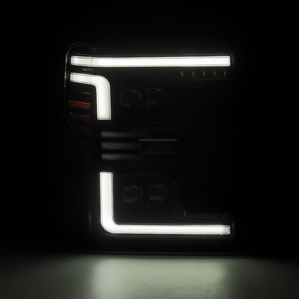 17-19 Ford F-150/250 Super Duty/350 Super Duty NOVA-Series LED Projector Headlights Black - Apollo Off-Road