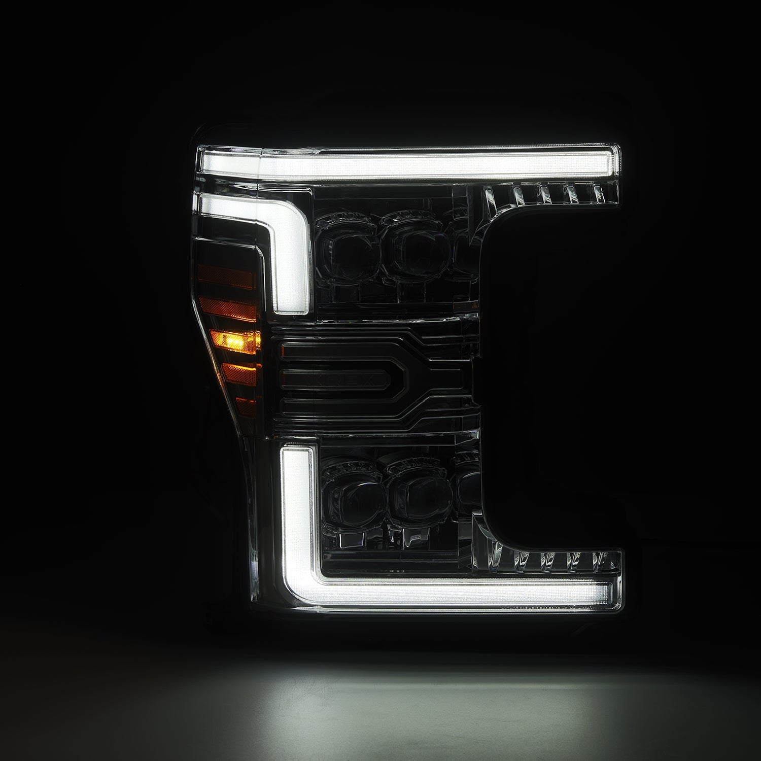 17-19 Ford F-250/350/450/550 Super Duty NOVA-Series LED Projector Headlights Chrome - Apollo Off-Road