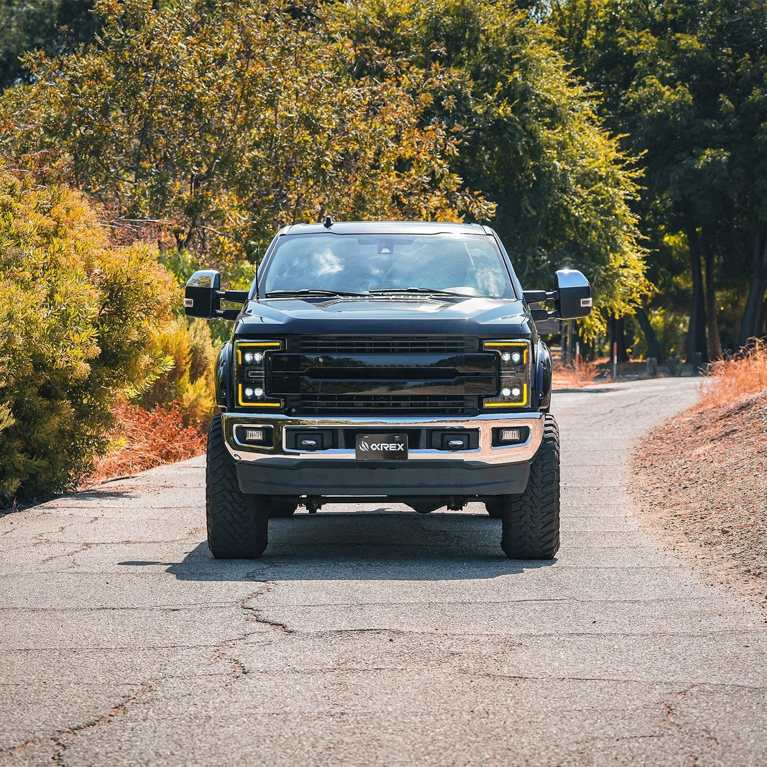 17-19 Ford F-250/350/450/550 Super Duty NOVA-Series LED Projector Headlights Chrome - Apollo Off-Road