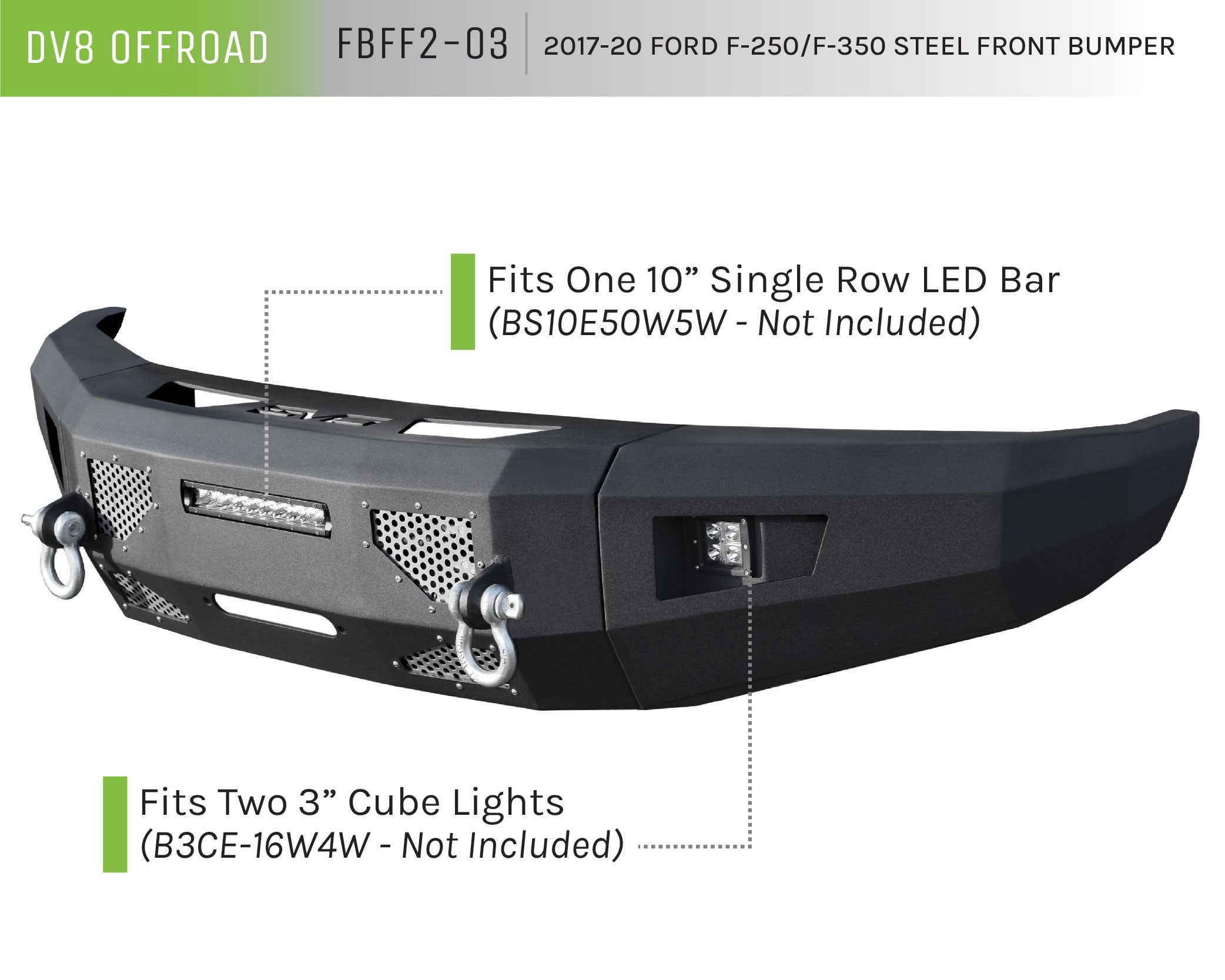 17-20 Ford F-250/F-350 Truck Front Full Size Bumper - Apollo Off-Road