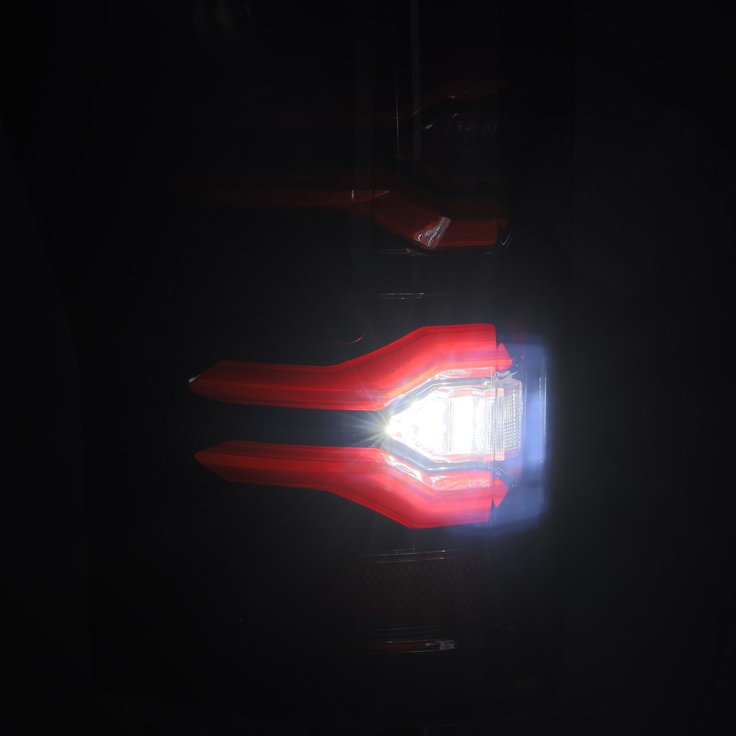 17-22 Ford F-250/350 Super Duty LUXX-Series LED Tail Lights Black-Red - Apollo Off-Road