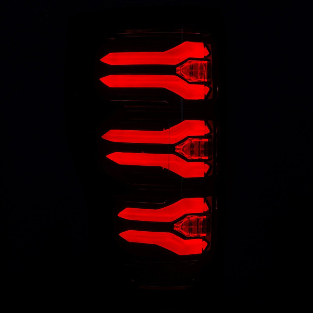 17-22 Ford F-250/350 Super Duty LUXX-Series LED Tail Lights Black-Red - Apollo Off-Road