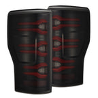 17-22 Ford F-250/350 Super Duty LUXX-Series LED Tail Lights Black-Red - Apollo Off-Road