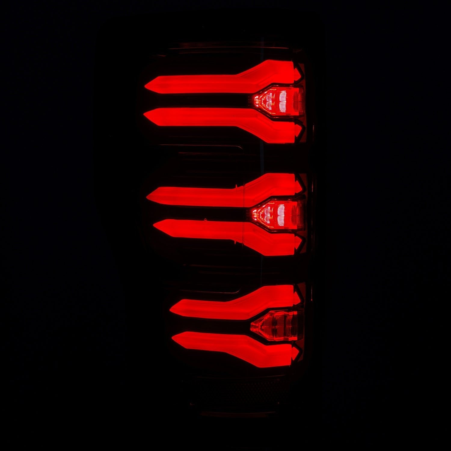 17-22 Ford F-250/350 Super Duty LUXX-Series LED Tail Lights Black-Red - Apollo Off-Road