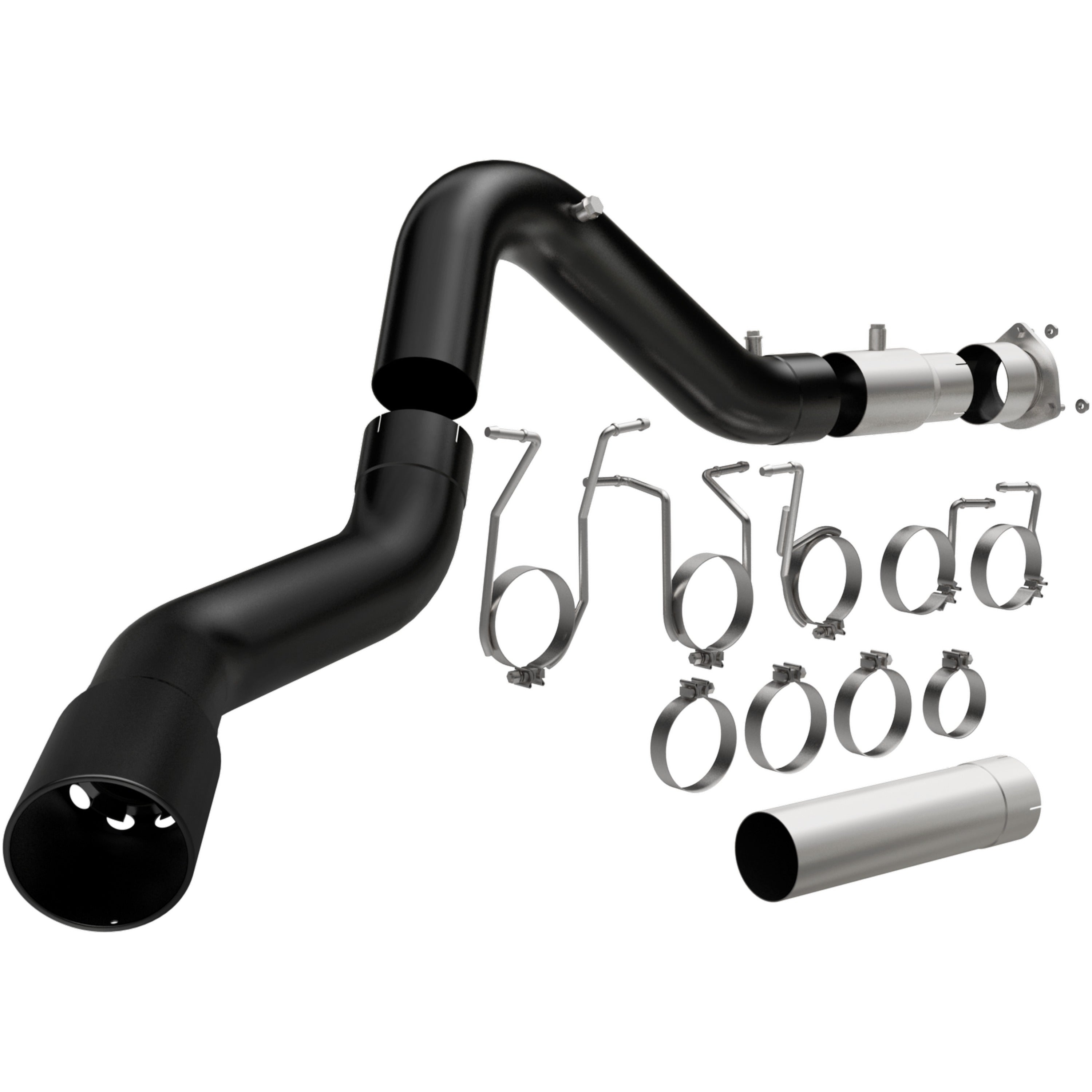 20-23 Chevrolet Silverado 2500/3500 HD / GMC Sierra 2500/3500 HD Black Series 5in. DPF-Back Exhaust System Black Coated