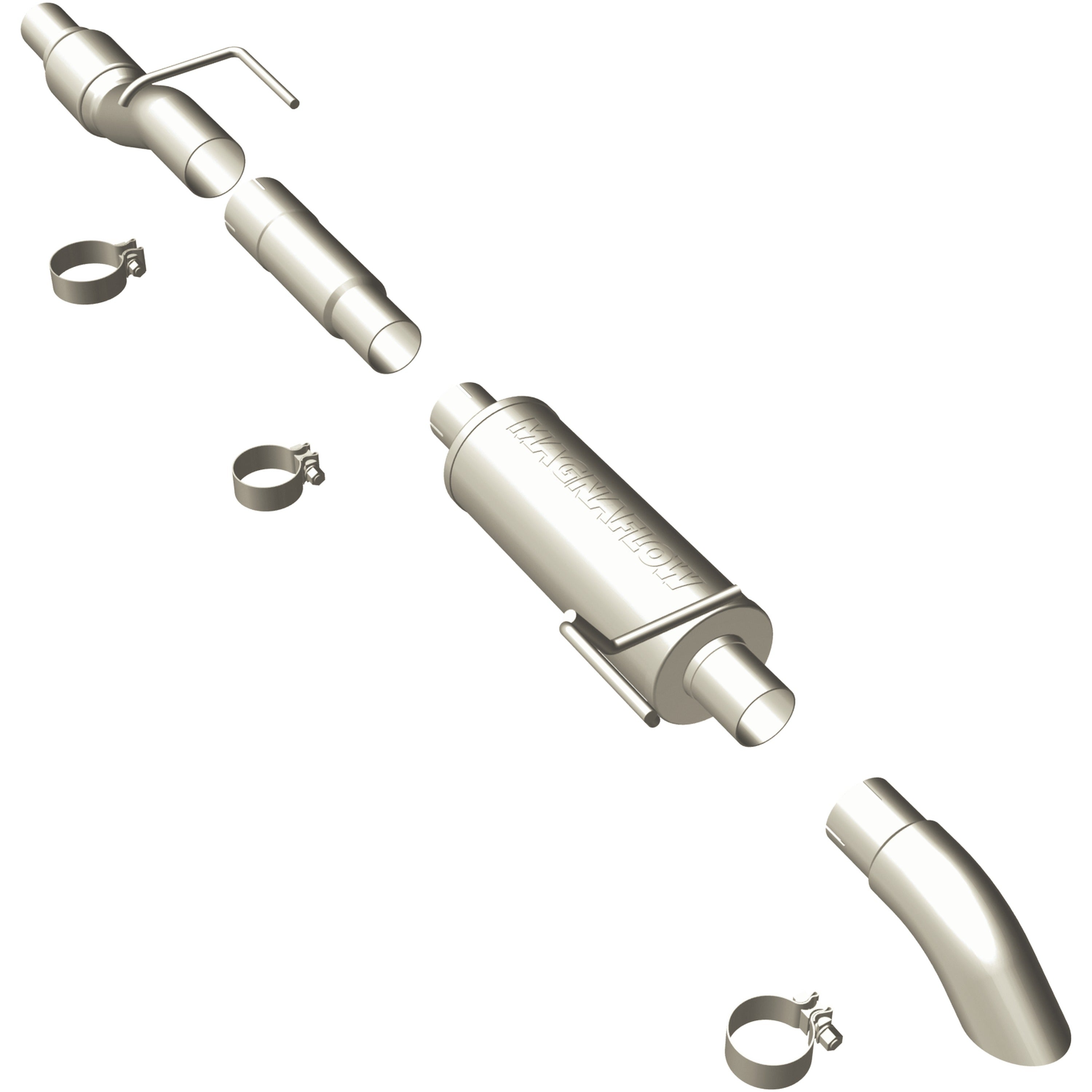 11-14 Ford F-150 Off-Road Pro Series Cat-Back Exhaust System Turndown Before Rear Axle 3in. Tips 17124