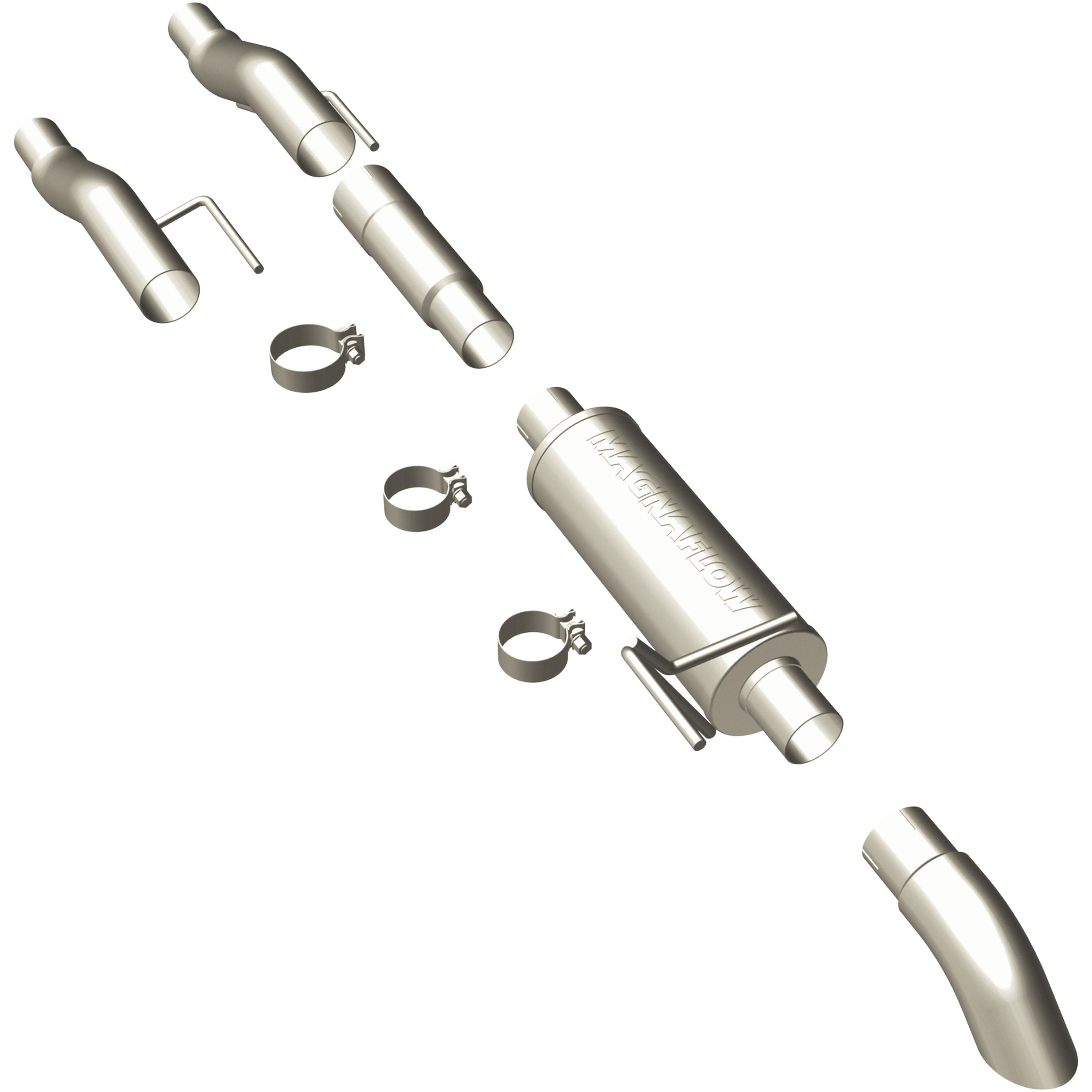 11-14 Ford F-150 Off-Road Pro Series Cat-Back Exhaust System Turndown Before Rear Axle 3in. Tips 17137