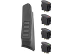 Switch Pod Kit A-Pillar 4 Switches Textured Gray LHD 11-18 Wrangler JK Rugged Ridge