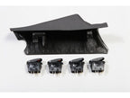 Switch Pod Kit A-Pillar 4 Switches Textured Gray LHD 11-18 Wrangler JK Rugged Ridge