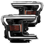18-20 Ford F150 LUXX-Series Projector Headlights Black - Apollo Off-Road