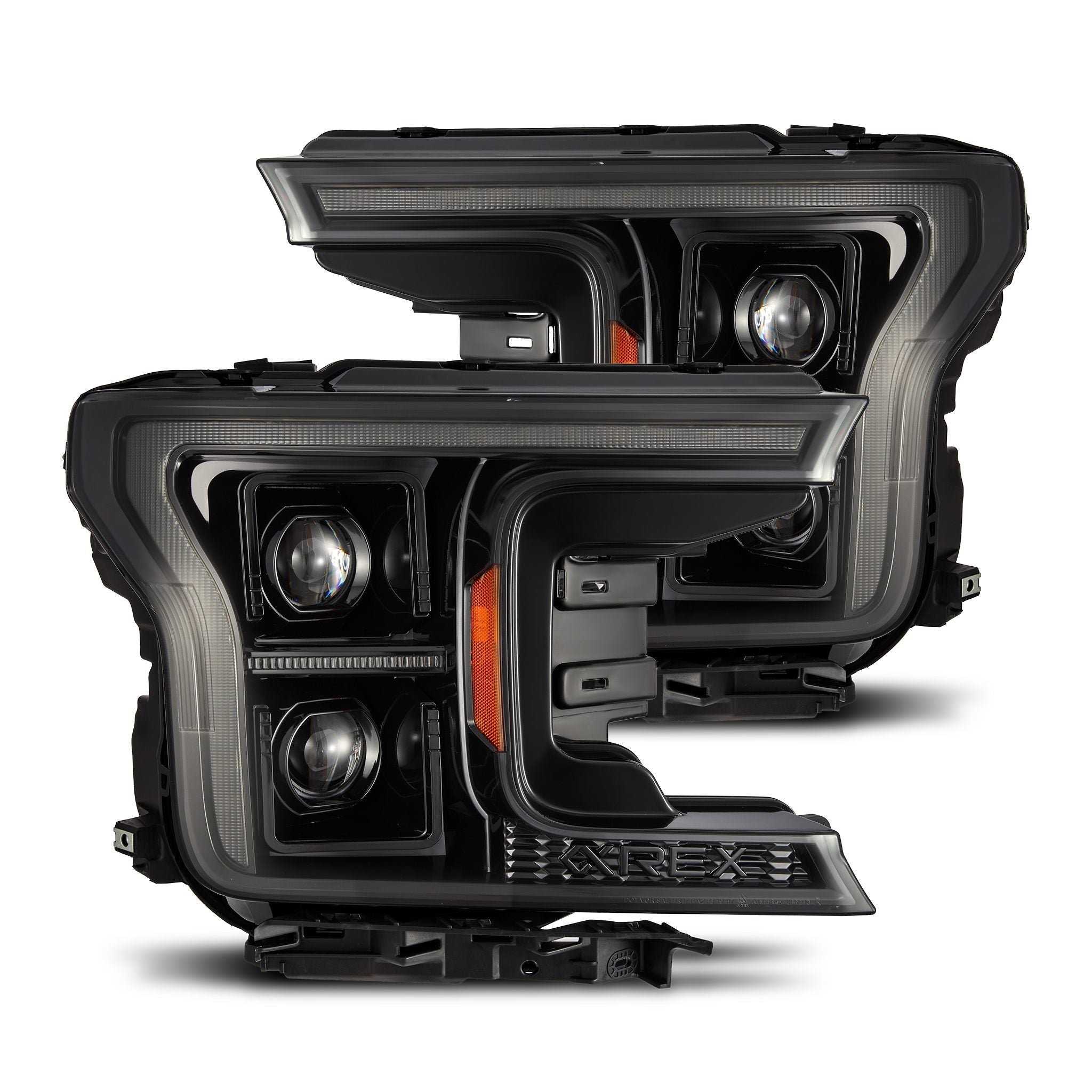 18-20 Ford F-150 PRO-Series Halogen Projector Headlights Alpha-Black - Apollo Off-Road
