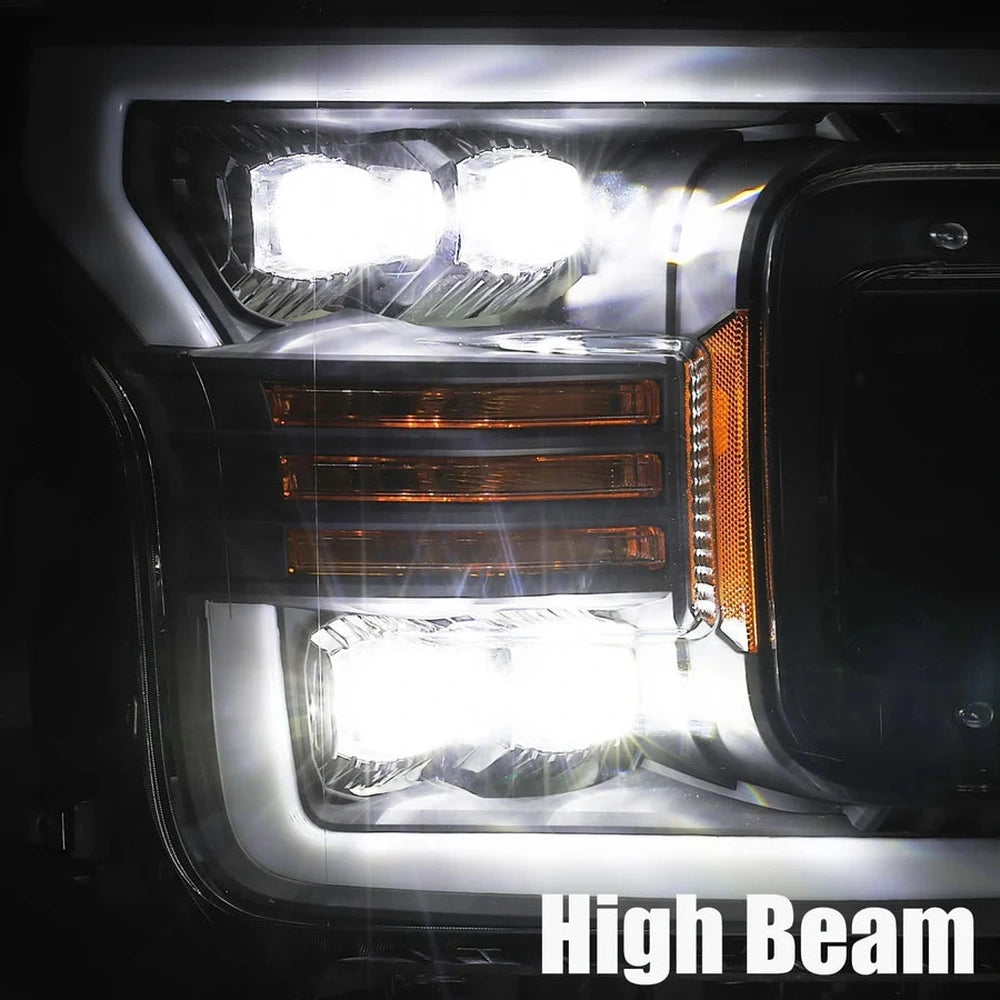 18-20 Ford F150 NOVA-Series LED Projector Headlights Plank Style Design Chrome - Apollo Off-Road