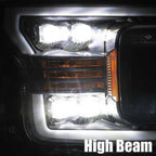 18-20 Ford F150 NOVA-Series LED Projector Headlights Plank Style Design Chrome - Apollo Off-Road