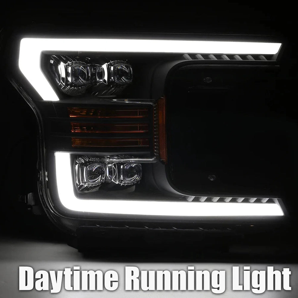 18-20 Ford F150 NOVA-Series LED Projector Headlights Plank Style Design Chrome - Apollo Off-Road