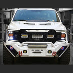 18-20 Ford F150 NOVA-Series LED Projector Headlights Plank Style Design Chrome - Apollo Off-Road