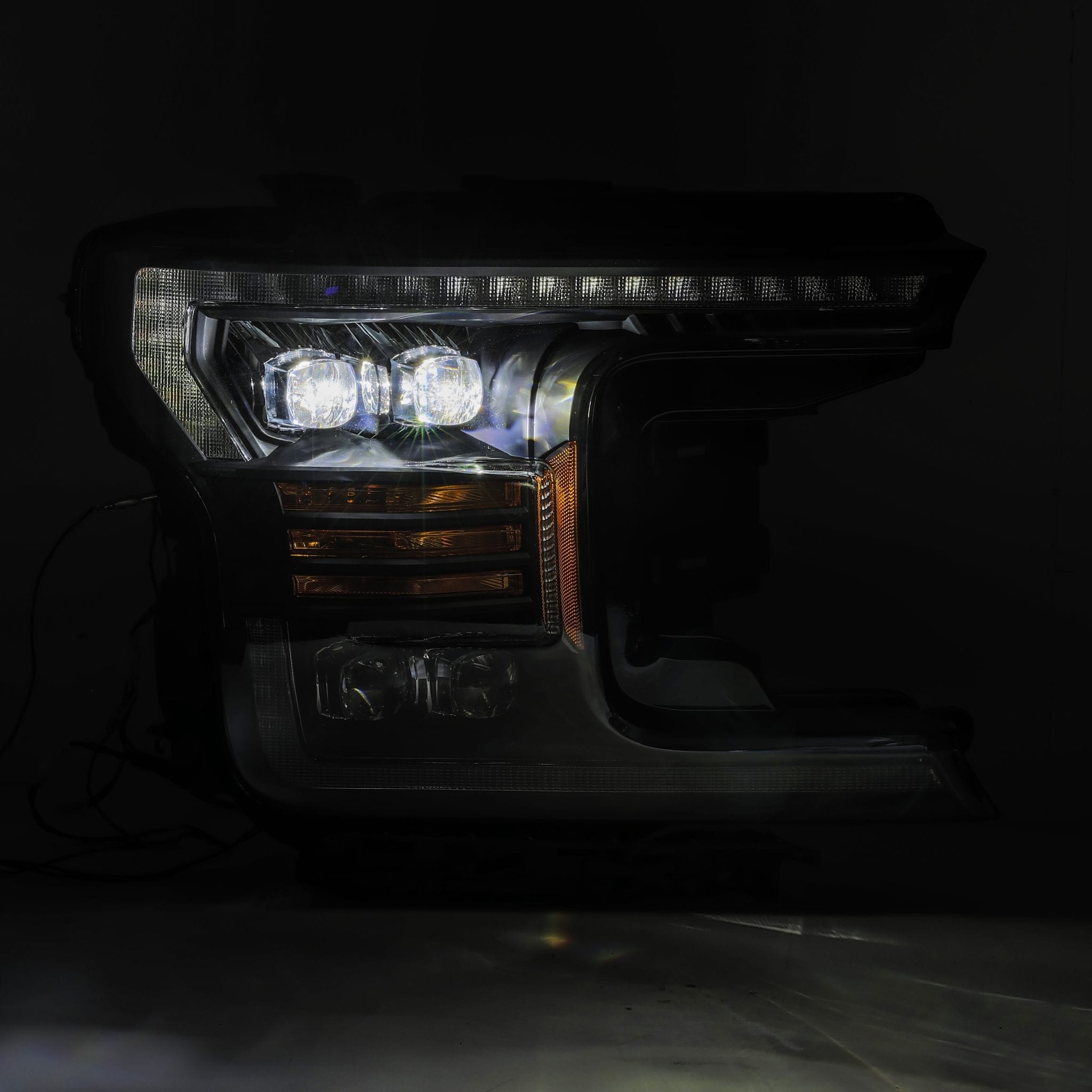 18-20 Ford F150 NOVA-Series LED Projector Headlights Plank Style Design Matte Black - Apollo Off-Road