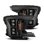 18-20 Ford F150 NOVA-Series Projector Headlights Alpha-Black - Apollo Off-Road
