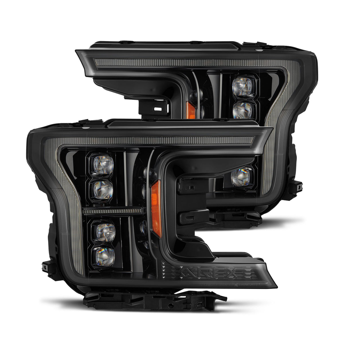 18-20 Ford F150 NOVA-Series Projector Headlights Alpha-Black - Apollo Off-Road