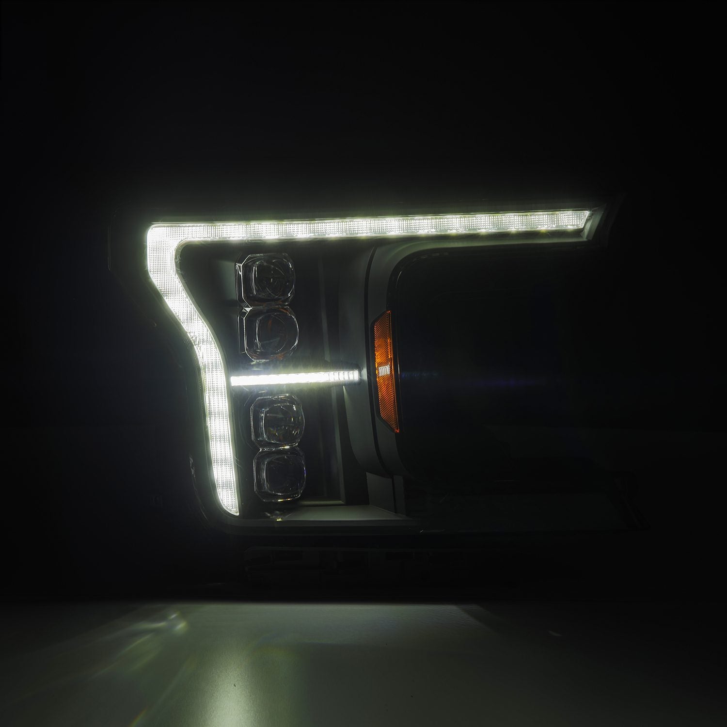 18-20 Ford F150 NOVA-Series Projector Headlights Black - Apollo Off-Road
