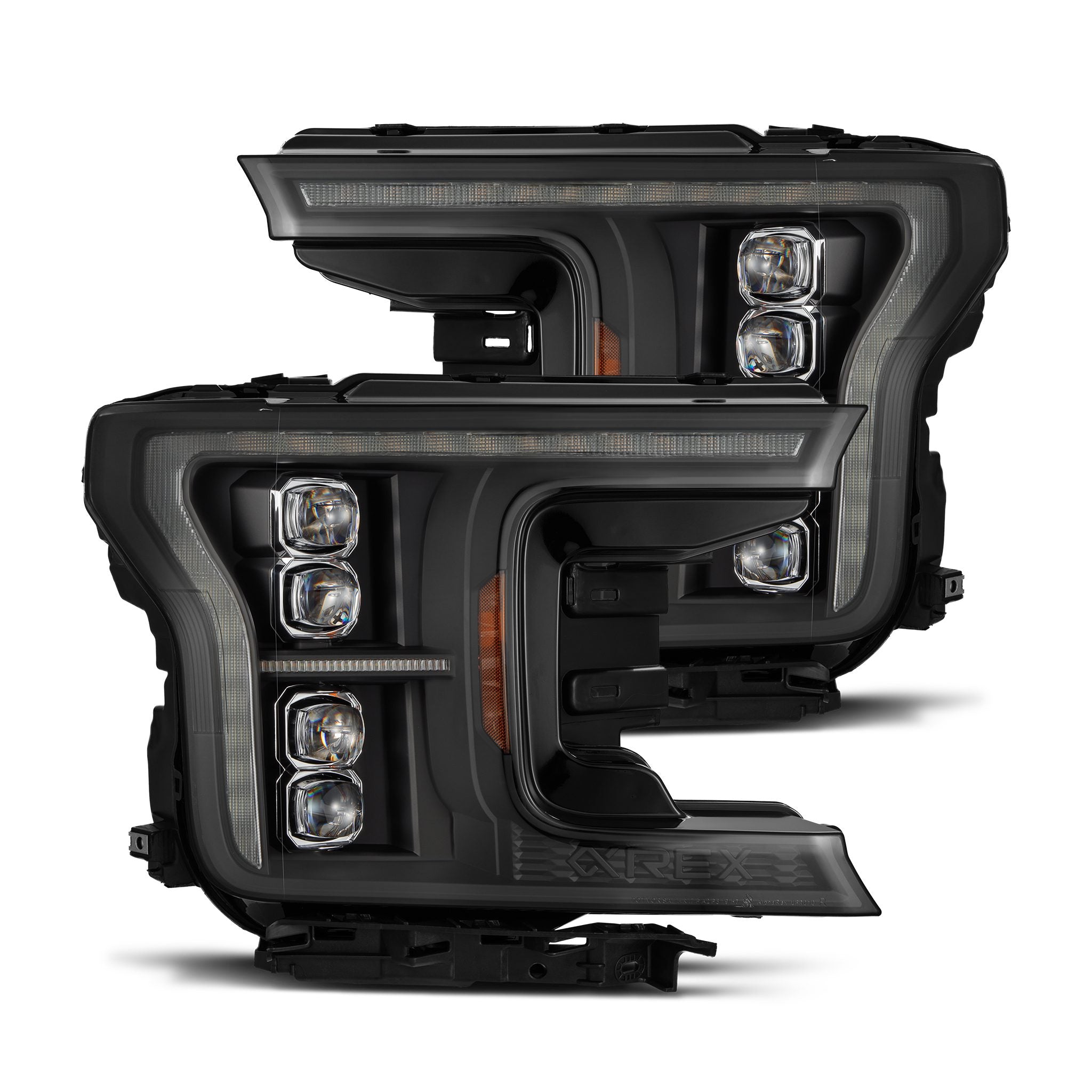 18-20 Ford F150 NOVA-Series Projector Headlights Black - Apollo Off-Road